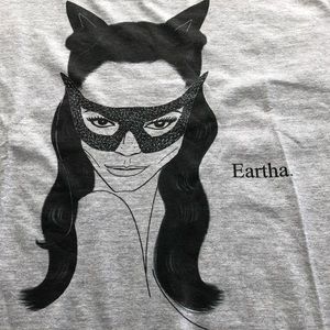 Eartha Kitt Catwoman Tee T-Shirt Grey Cotton Lg